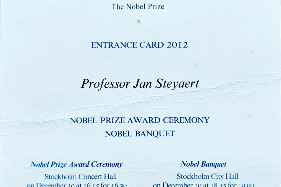Invitation to the Nobel Prize Ceremonceremony and Nobel Banquet
